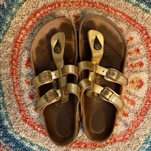 Gold Birkenstocks